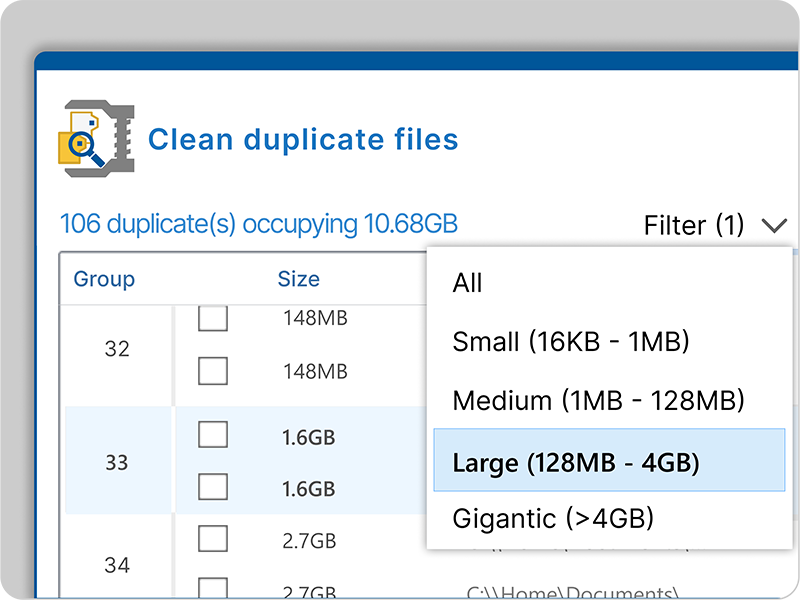 Duplicate file detection