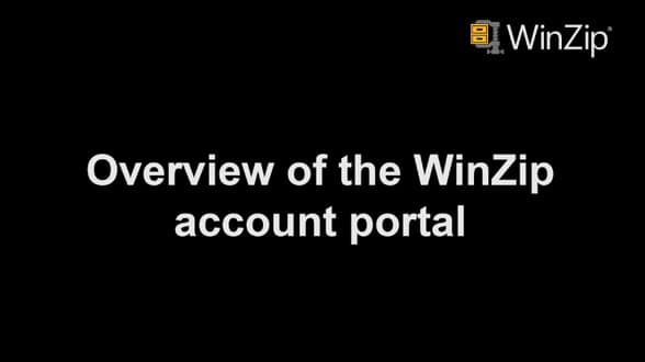 How to navigate the WinZip account portal