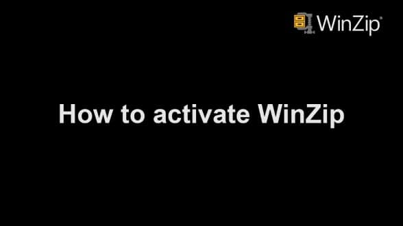 How to activate WinZip